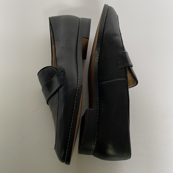 New Franco Sarto L Hurley Black Leather Loafers Size 8.5M - Picture 8 of 8